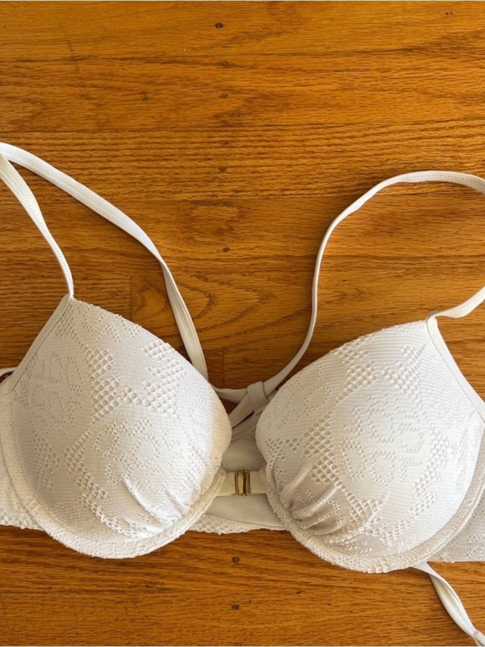aerie white push up Bikini Top